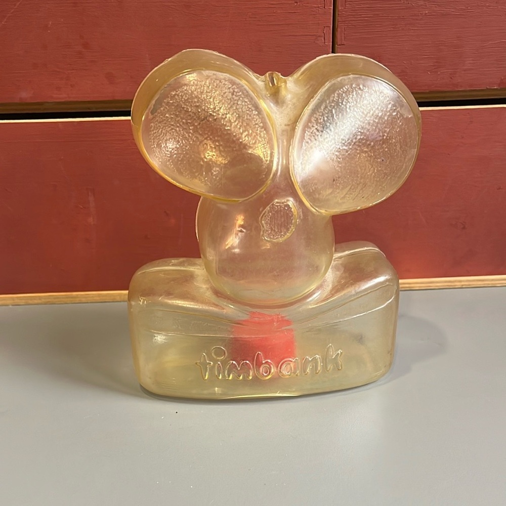 Vintage Tim Hortons Clear  Piggy Bank